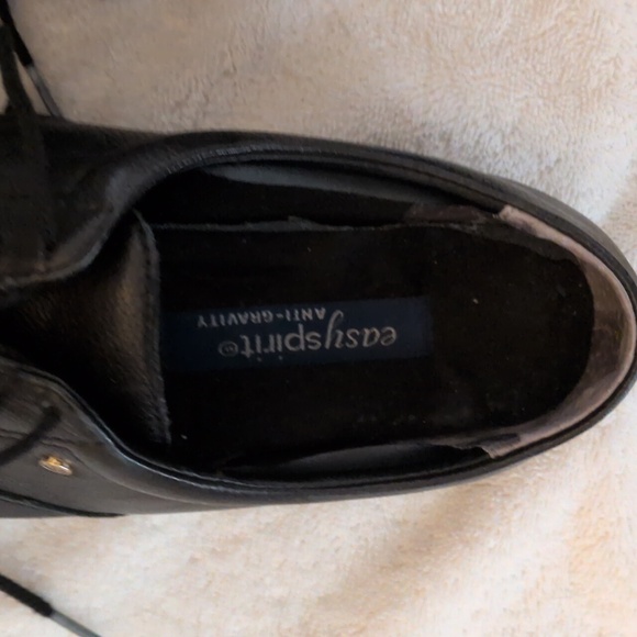 Easy Spirit GUC DOUBLE WIDE Size 6 Black Leather Shoes - Picture 5 of 9